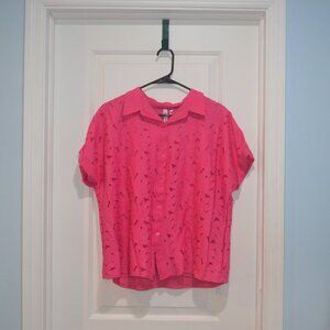 Pre-owned pink button -up shirt From NY Collection size 1X